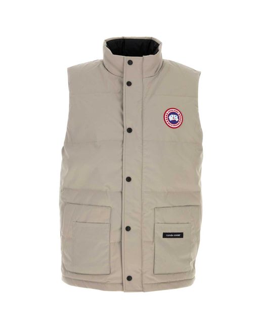 Canada Goose Natural Dove Grey Polyester Blend Freestyle Sleeveless Down Jacket for men