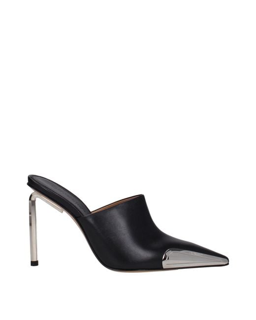 Off-White c/o Virgil Abloh Black Leather High Heel Pumps - Eu36/us6