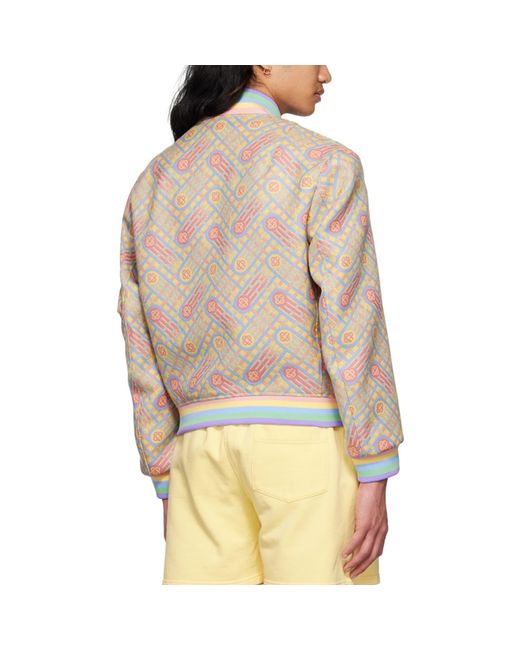 Casablancabrand Natural Wool Bomber Jacket for men