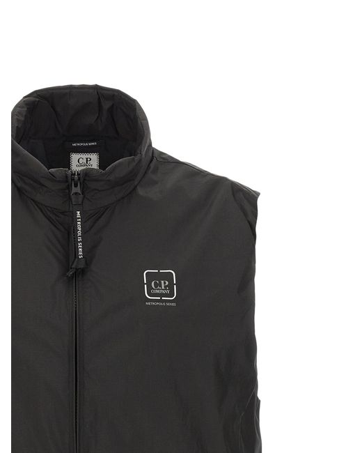 C P Company Black C. P. Company Polyamide Sleeveless Jacket for men