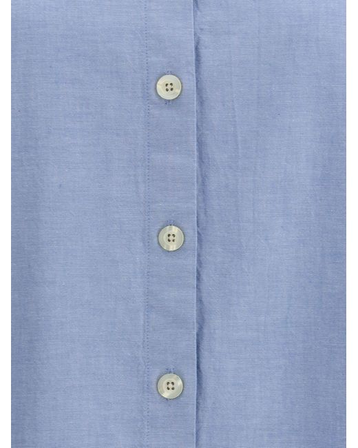 Deperlu Blue Oversized Shirt