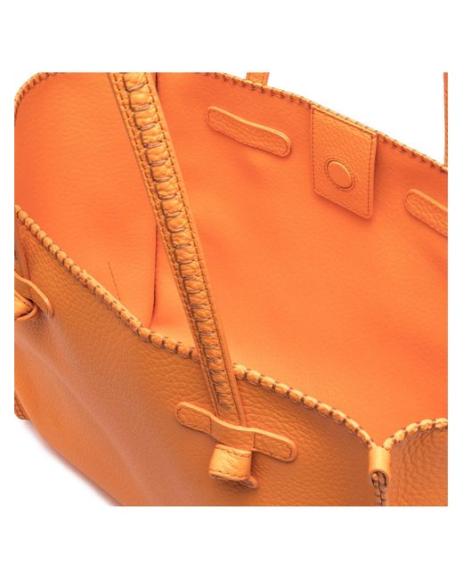 Gianni Chiarini Orange Soft Leather Shopping Bag