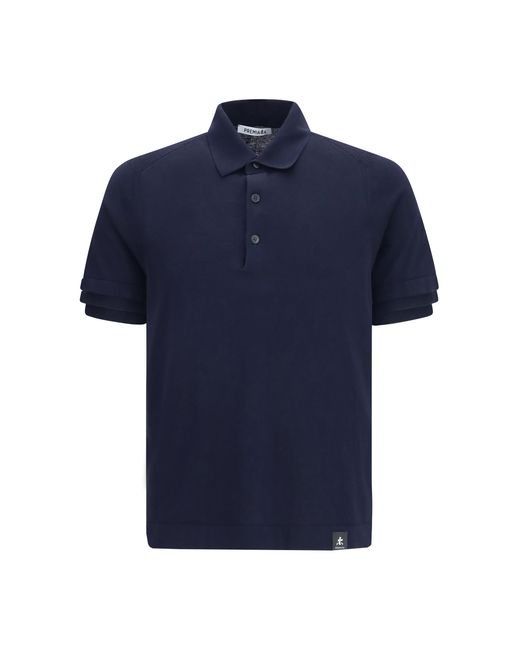 Premiata Blue Polo Shirt Cotton for men