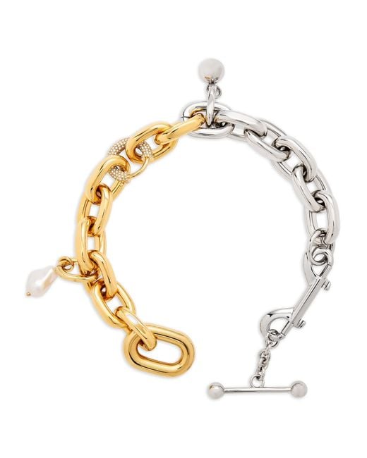 Rabanne Metallic Xl Link Necklace Brass Pmma Zamac Jewelry