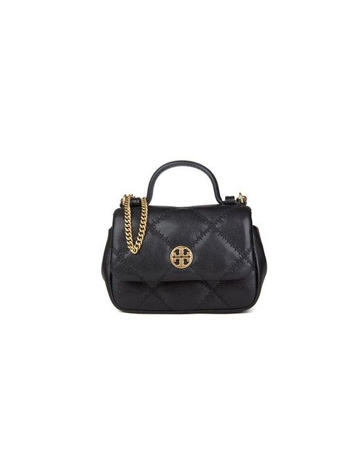 Tory Burch Black Top Handle Bag Leather Top-Handle-Bags