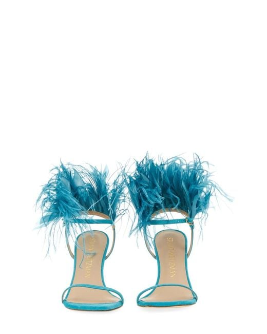 Stuart Weitzman Blue Plume 100 Sandals Not Specified