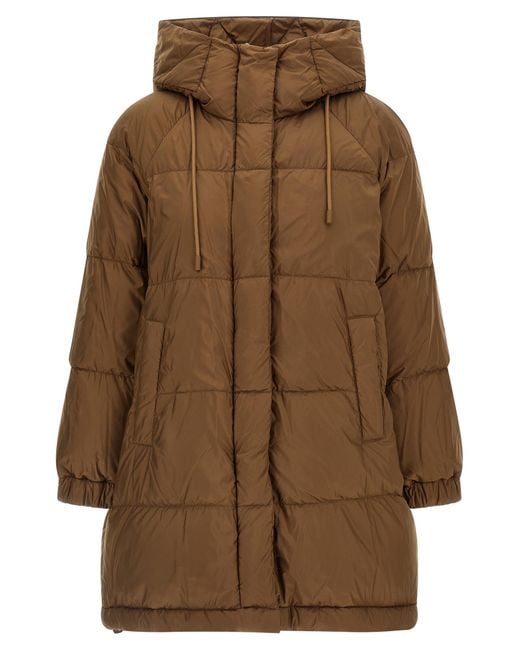 Max Mara Brown Polyester Parka Clothing
