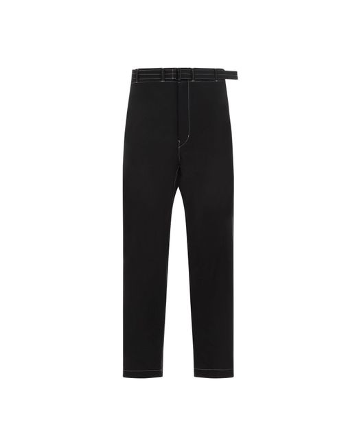 Lemaire Black Belted Cargo Pants for men