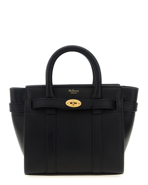 Mulberry Black 'Micro Zipped Bayswater' Handbag