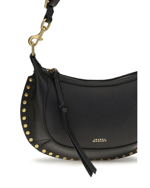 Isabel Marant Black Oskan Moon Shoulder Bag Calf Leather Bos Taurus