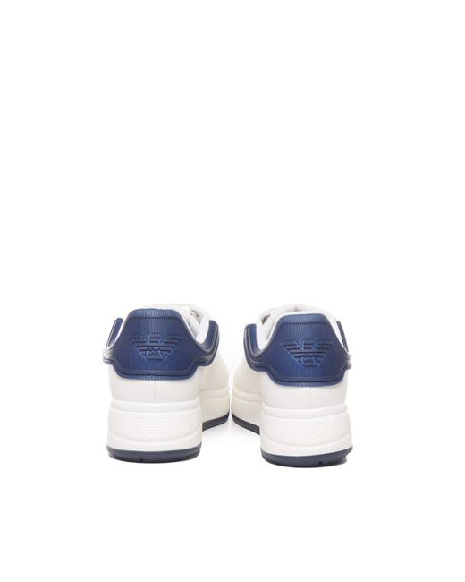 Giorgio Armani White Sneakers With Contrasting Rivet for men