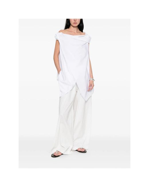 Niccolò Pasqualetti White Draped Asymmetric Top