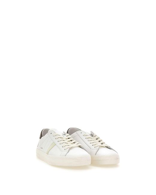 Date White Hillow Vintage Calf Leather Sneakers for men