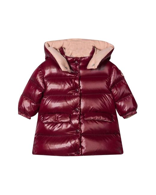Moncler Enfant Baby Girl Dark Red Down Jacket