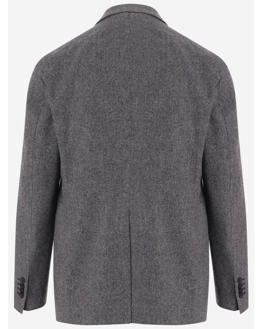 Tagliatore Gray Jacket Wool And Cashmere for men