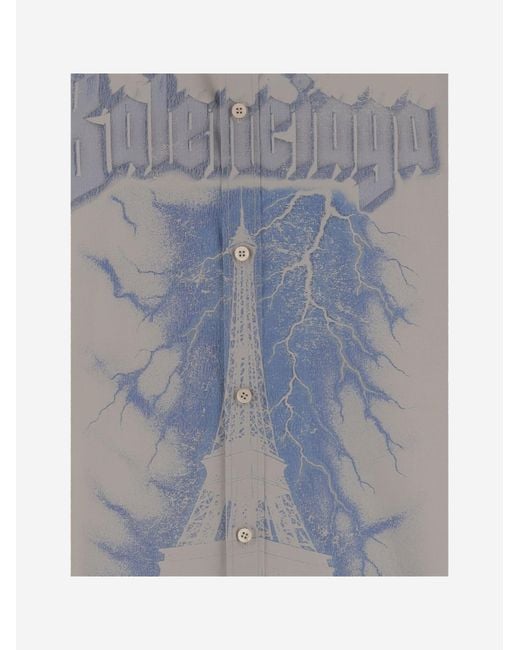 Balenciaga Blue Shirt Cotton for men