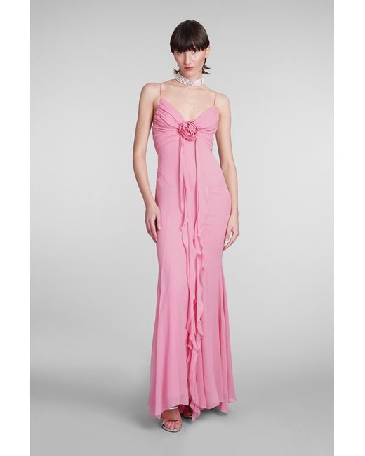 Blumarine Dress In Rose pink Silk Lyst UK