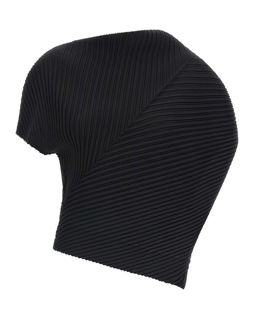 Issey Miyake Black 'Soft Fold Pleats' Top