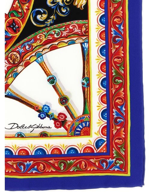 Dolce & Gabbana Blue Silk Scarf
