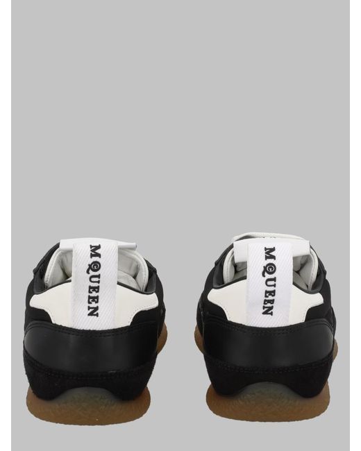 McQueen Black Sneakers Ec1 Leather Polyamide Trainers