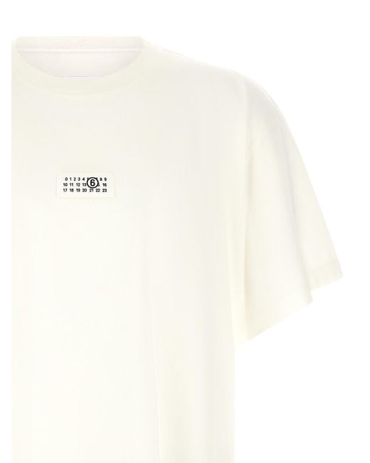 MM6 by Maison Margiela White Cotton T-Shirt for men