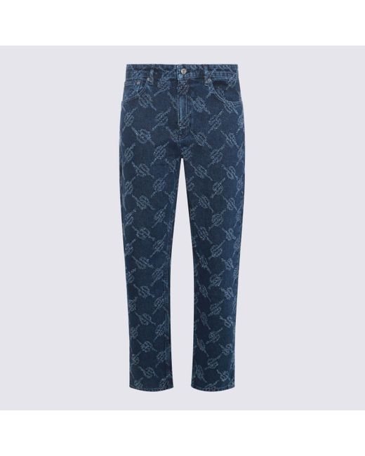 Daily Paper Blue Dark Cotton Jeans for men