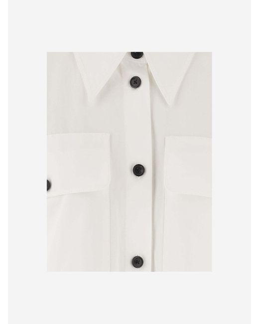 Khaite Natural Cotton Shirt With Contrasting Buttons