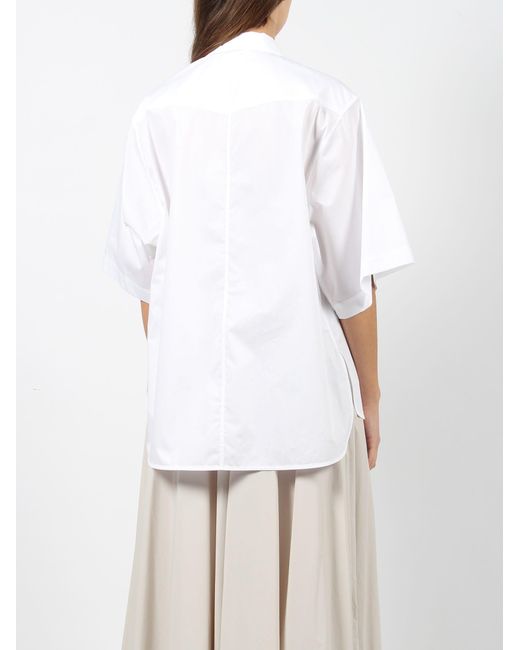 Herno White Cotton Short-Sleeved Shirt