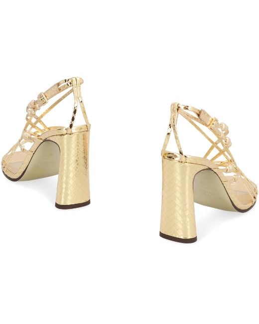 Jimmy Choo Natural Heeled Sandals Felice Light/ Leather