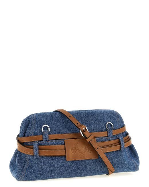 Moschino Blue 'Tie Me' Big Clutch
