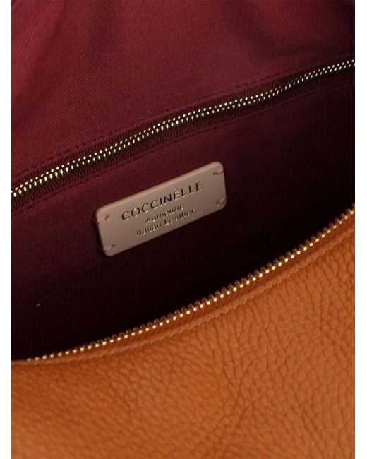 Coccinelle Orange Shoulder Bag Cow Leather Shoulder-Bags