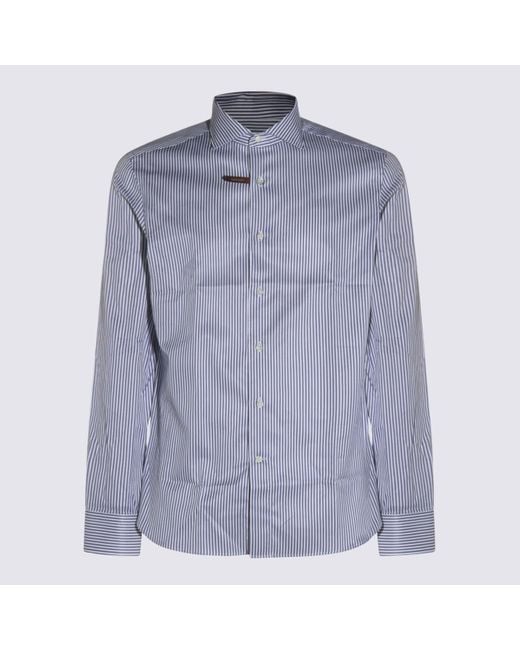 Canali Blue Light Cotton Shirt for men