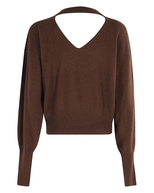 FEDERICA TOSI Brown Maglia Scollo V
