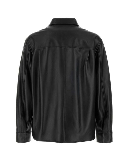 Loewe Black Classic Leather Jacket for men