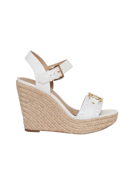 Michael Kors Rory Wedge Sandals in Natural | Lyst UK