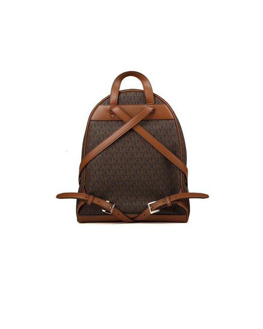 Michael Kors Brown Backpack 89.Coated Canvas Bags Backpacks