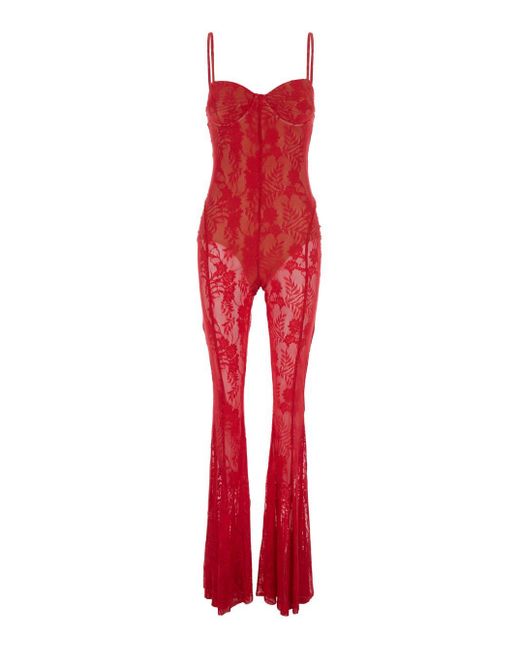 Norma Kamali Jumpsuit With Sweatheart Neckline And Flared Leg