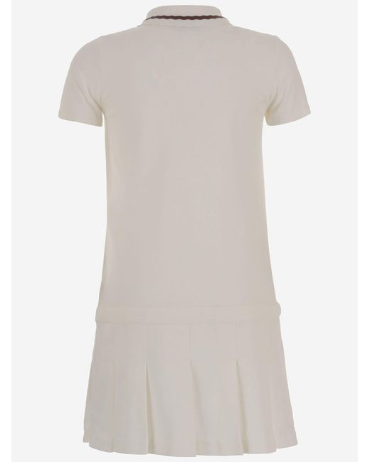 Gucci White Dress Stretch Cotton