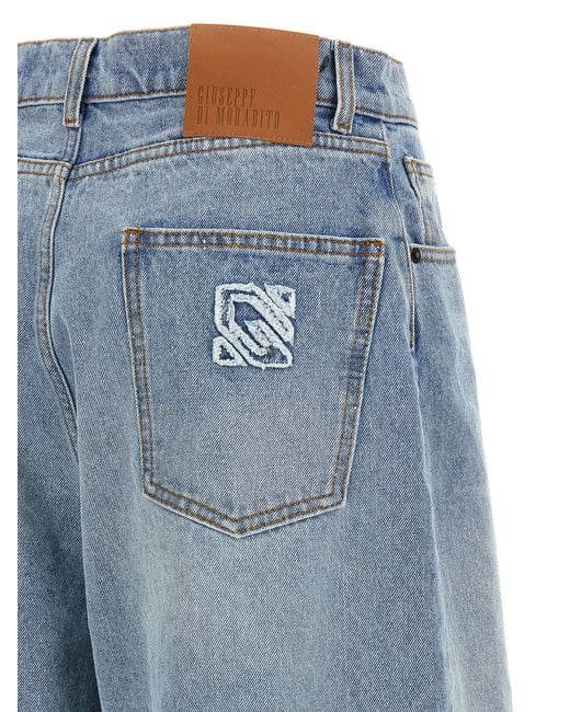 GIUSEPPE DI MORABITO Blue Cotton Bermuda Shorts