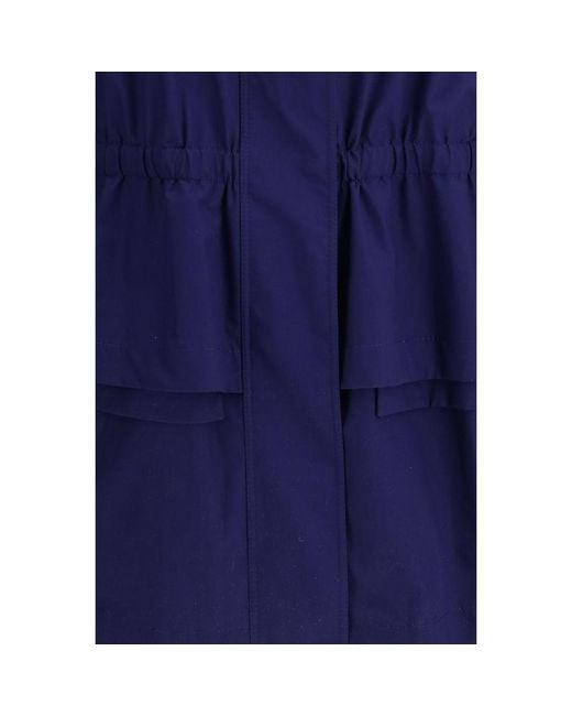 Fendi Blue Cotton Parka