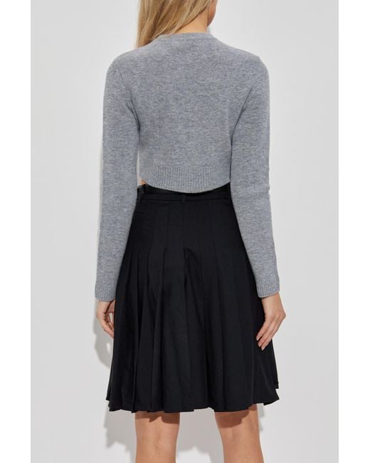 Self-Portrait Gray Short Cardigan