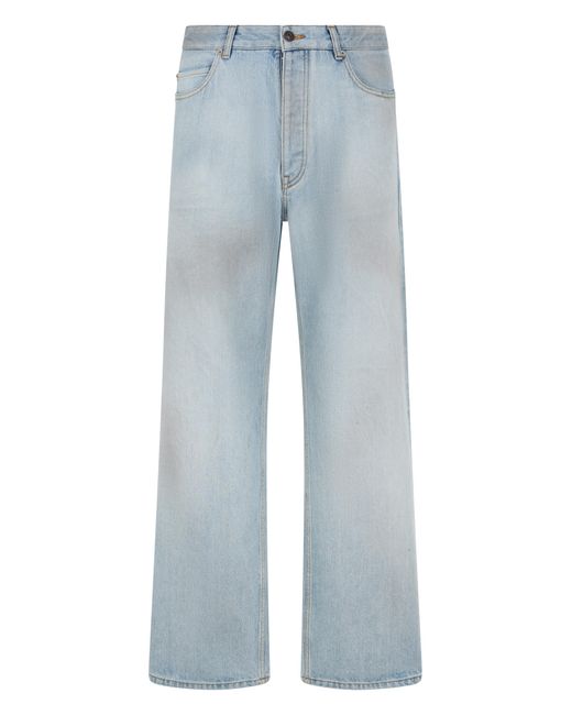 Balenciaga Blue Straight-Leg Jeans Cotton Regular for men