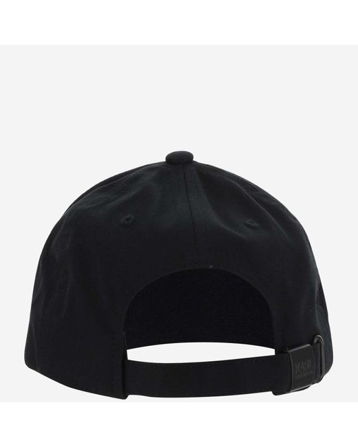 Karl Lagerfeld Black Cotton Blend Baseball Cap With Logo for men