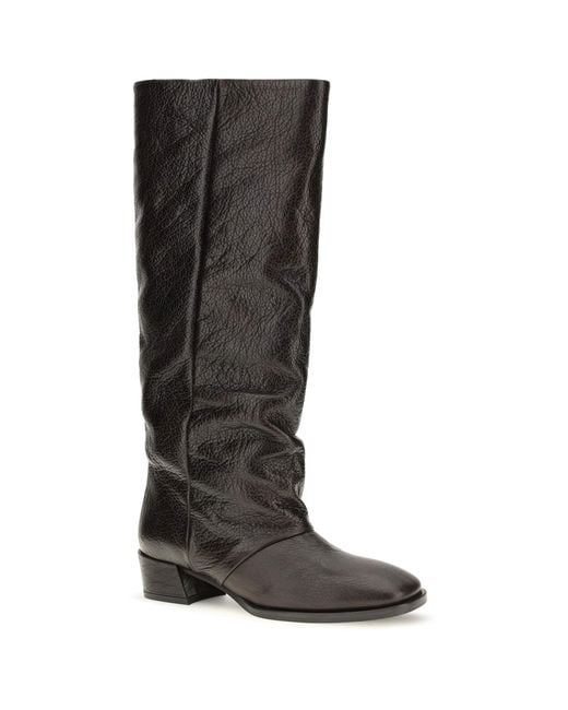 P.A.R.O.S.H. Black High Leather Boots