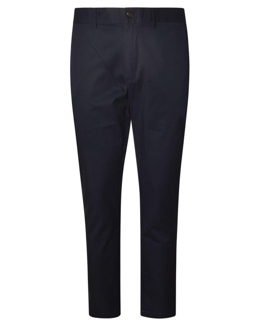Michael Kors Blue Regular Plain Cropped Trousers for men