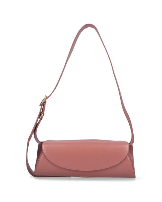 Jil Sander Cannolo Small Shoulder Bag in Pink | Lyst