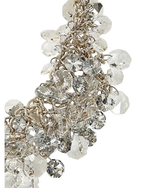 Maria Calderara White Crystals And Diamonds Necklace
