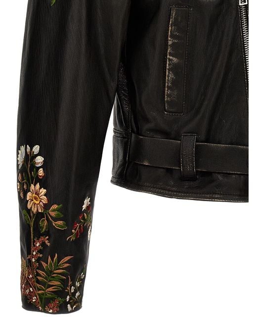 Etro Black Nail Floral Embroidery Casual Jackets, Parka for men