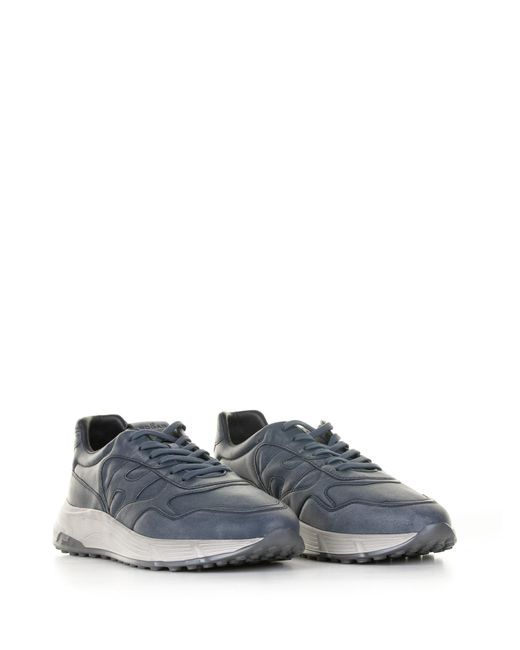 Hogan Hyperlight Blue Sneakers In Nappa Leather for men