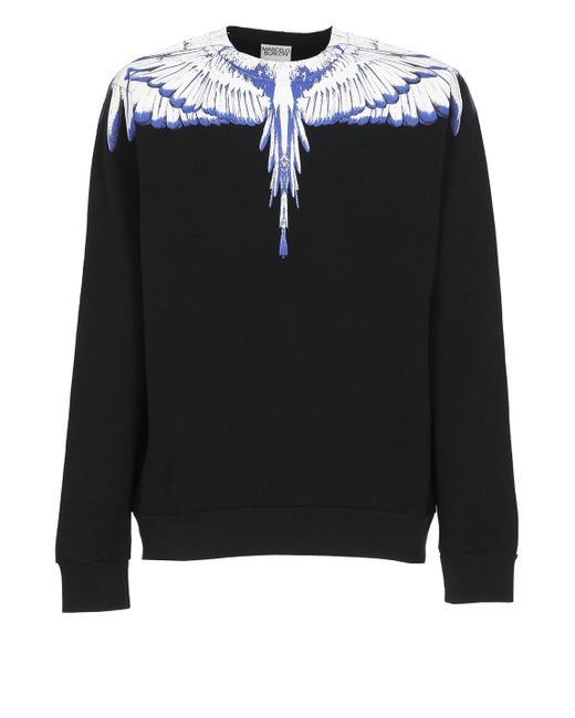 Marcelo Burlon Black Icon Wings Sweatshirt for men